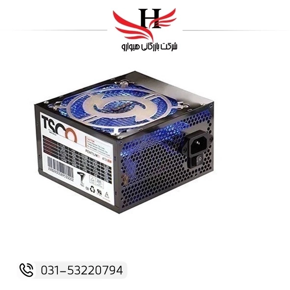 پاور کیس تسکو استوک TSCO ATX650 مناسب سیستم کامپیوتر با توان 650 وات